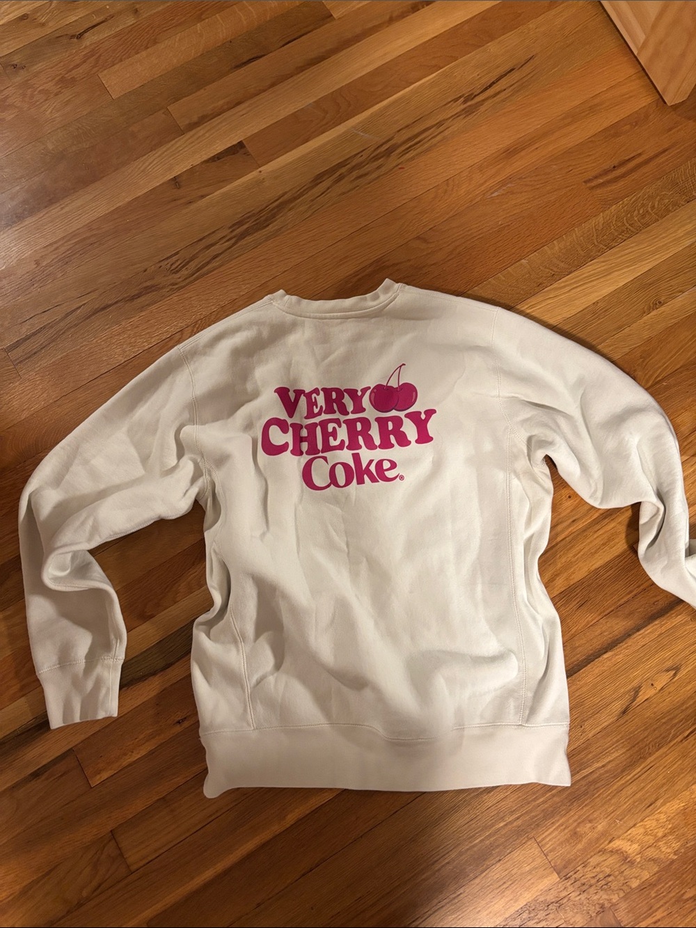 Very Cherry White Crewneck Sweatshirt - Picture 2 of 2